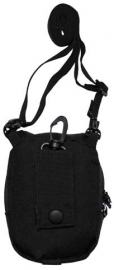 Schoudertas met draagriem - Middel - 13 x 9 x 4,5 cm. - zwart