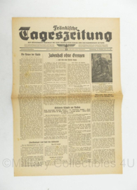WO2 Duitse krant Frankische Tageszeitung nr. 240 12 oktober 1944 - 47 x 32 cm - origineel