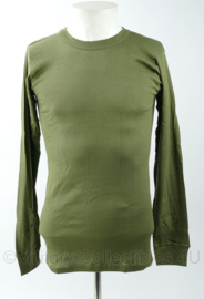 Defensie katoenen shirt groen lange mouw - maat Medium - nieuw in verpakking - origineel