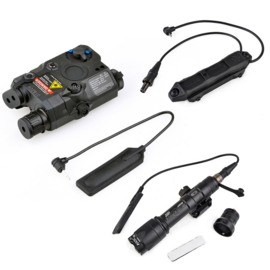 Tactical M600C ScoutLight PEQ15 laser 3-delige kit voor op wapen – ZWART