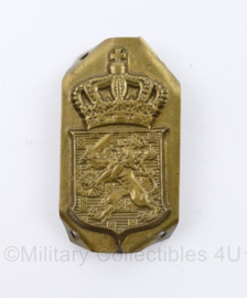 Nederlandse ambtenaar pet insigne Messing - bijzonder model of halffabricaat -  5,5 x 3 cm - origineel