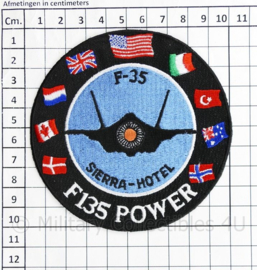 KLU Luchtmacht F35 Sierra hotel F135 Power embleem Joint Strike Fighter - diameter 10 cm - origineel