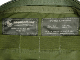 Nederlandse leger en US army First Aid pouch voor aan het been en MOLLE - North American Rescue Operator BLS IFAK bag - met legstrap - compleet (zonder inhoud) - origineel