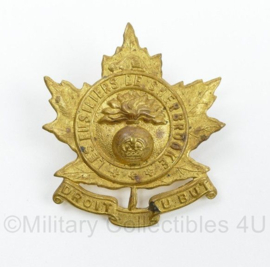 Britse WO2 cap badge. les Fusiliers le Sherbrooke - 5 x 4,5 cm - origineel