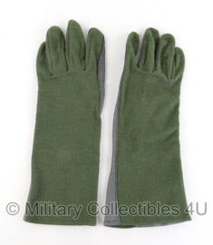 KLU Luchtmacht handschoenen Leder / Nomex groen - gebruikt - maat 7 - origineel