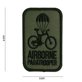 Airborne Paratrooper embleem - stof - GROEN - 8 x 5 cm