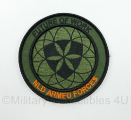 Defensie Future of Work NLD Armed Forces embleem met klittenband - diameter 10,5 cm - origineel