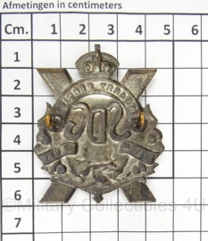 WO2 Schots hoofddeksel insigne Glen Garry Fencibles Highland cap badge - afmeting 4,5 x 6 cm - origineel