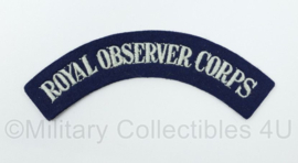 WO2 Britse Royal Observer Corps shoulder title - 14,5 x 5,5 cm - origineel