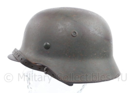 WO2 Duitse M40 Waffen SS Single decal helm ET66 - zeldzaam - met dome stempel - origineel