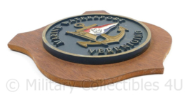 KL Nederlandse leger Marine Watersport Vereniging wandbord - 15 x 1,5 x 15,5 cm - origineel