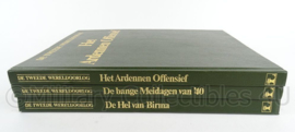 naslagwerken set van 3 boeken over WO2 - Het Ardennen Offensief, De Bange meidagen en De hel van Birma