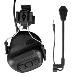 Tactical Headset Microphone Comtac Rail Adapter for FAST MICH Helmet BLACK