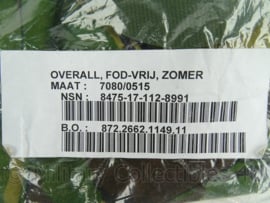 KLu Luchtmacht woodland flightline overall FOD-VRIJ Zomer - maat 7080/0515 - nieuw in verpakking - origineel