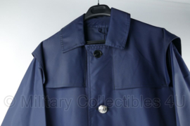 Belgische Politie regenmantel overjas donkerblauw - maat 50 - gedragen - origineel