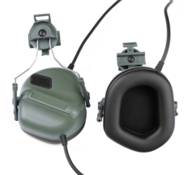 Tactical Headset Microphone Comtac Rail Adapter for FAST MICH Helmet  GREEN