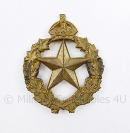 WO2 Canadese cap badge zonder pinnen Le Regiment de Montmagny Kings Crown - 5 x 4 cm - origineel