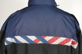 Politie parka two tone zwart/donkerblauw - Nederlands - origineel - maat L (art.nr. 129)