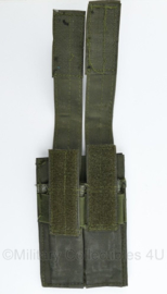 Defensie of US Army Wolf Grey MOLLE Double Mag pouch - 21 x 11,5 x 2 cm - gebruikt - origineel