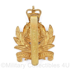 Britse naoorlogse Intelligence Cap badge Queens Crown  - J.R. Gaunt London -  5 x 3,5 cm - origineel