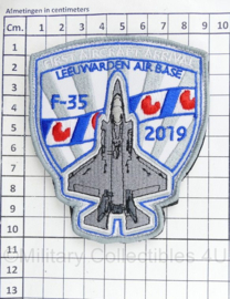 KLU Koninklijke Luchtmacht First Aircraft Arrival Leeuwarden Air Base F-35 2019 embleem - met klittenband - 10 x 9 cm