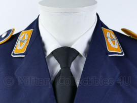 Bundeswehr Luftwaffe officiersjas met luxe metaaldraad insignes en zilveren bies -166 cm. lengte / 92 cm. borstomtrek - origineel