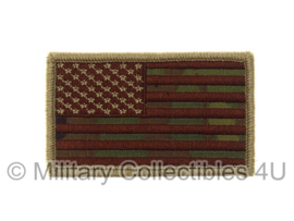 US Army American Flag met klittenband - brown thread, forward, non regulation - multicamo background