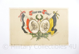 WO1 Duitse Postkarte Treue um Treue 1916 - 14,5 x 9 cm - origineel