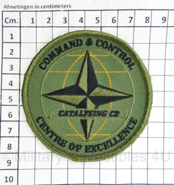 NATO Command and Control Centre of Excellence Catalysing C2 embleem - met klittenband -  diameter 8 cm - origineel
