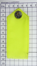 Nederlandse huidig model enkele Politie epaulet fluoriserend geel - 11,5 x 5  cm - origineel