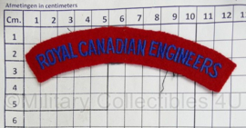 Canadese leger Royal Canadian Engineers shoulder title - 12 x 3,5 cm - origineel