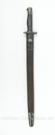 Britse leger 1907 Enfield bajonet met lederen schede - 56,5 cm lang - origineel