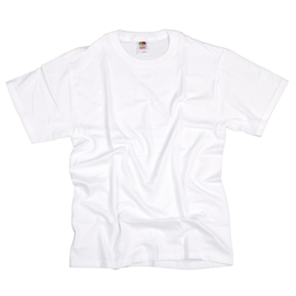 T shirt  merk Fruit of the Loom WIT - 100% katoen