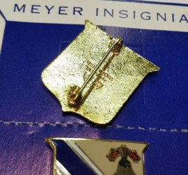 US Army unit crest Paar 52nd Infantry Regiment metaal - maker Meyer - origineel