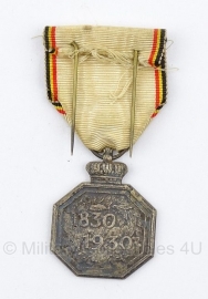 Belgische "1830-1930" bronzen medaille - Origineel