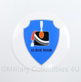Sticker 43 BVE RHHB Brigade Verkenneningseskradron - diameter 10 cm - origineel