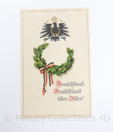 WO1 Duitse Postkarte 1915 Deutschland Deutschland uber Alles  - 13,5 x 9 cm - origineel