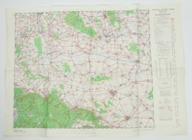 WW2 British War Office map 1944 Central Europe Halberstadt - 88 x 63,5 cm - origineel