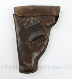 WO2 Duits model holster bruin leder - 12 x 2 x 16,5 cm - origineel naoorlogs