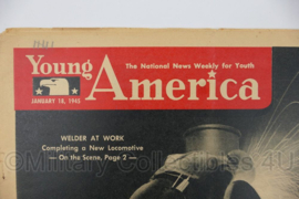 WO2 US Young America The National News Weekly for Youth Magazine tijdschrift - January 18, 1945 - 34,5 x 27 cm - origineel
