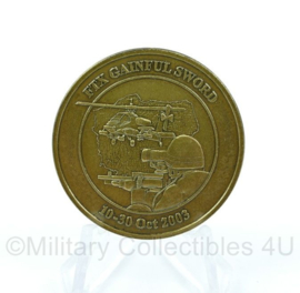 Defensie Coin 1 GE NL Corps 2003 - Exercise FIX Gainful Sword - origineel