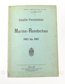 Boek Marine Rundschau - 1903 t/m 1908 - set van 4 boeken - origineel