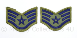 USAF US Air Force rang embleem paar  - Staff Sergeant - 7 x 6 cm - origineel