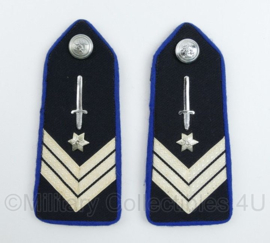 Belgische Gemeentepolitie epauletten Agent Hoofdbrigadier Service Dress PAAR - 14 x 6 cm - origineel