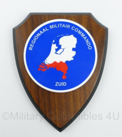 Regionaal Militair Commando Zuid wandbord - 14 x 1,5 x 18 cm - origineel