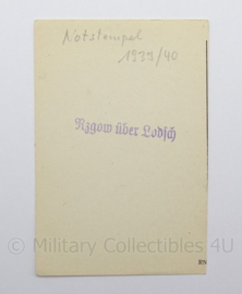 WO2 Duitse Notstempel 1939-1940  Rzgów uber Łódź (Polen)- origineel