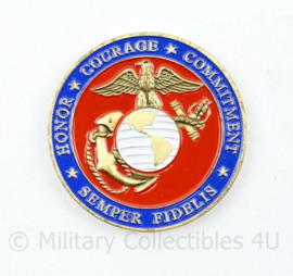 Zeldzame coin USMC US Marine Corps MCB Camp Lejeune PMO Coastal Carolina Law Enforcement   - diameter 4,5 cm - origineel