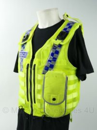 British Police fluorgeel kogelwerend vest hoes zonder ballistische inhoud - merk Aegis model 2018 - MEDIUM  - met molle lussen  - origineel