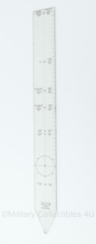 Defensie Warschau Pact Artilleriemal 1:50 000 Dienstgeheim voor het meten van Nucleaire Fallout - 56 x 6 cm - origineel