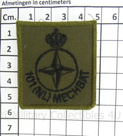 KL Landmacht borst embleem 101 NL Mechbat - met klittenband - afmeting 5 x 5 cm - origineel